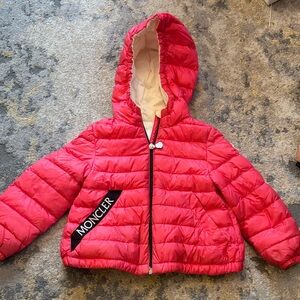 Moncler Kids Puffer Jacket - Vivid Pink